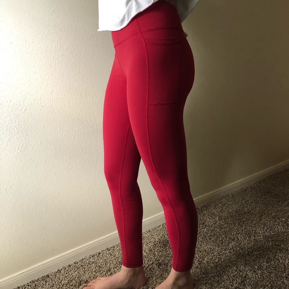 Red Workout Leggings